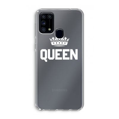 Queen zwart: Samsung Galaxy M31 Transparant Hoesje