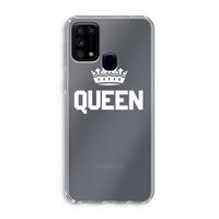 Queen zwart: Samsung Galaxy M31 Transparant Hoesje