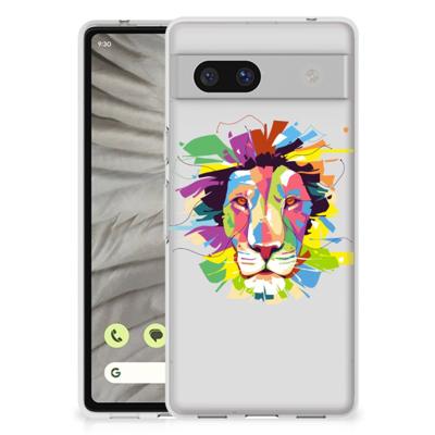 Google Pixel 7A Telefoonhoesje met Naam Lion Color Google Pixel 7A Telefoonhoesje met Naam Lion Color