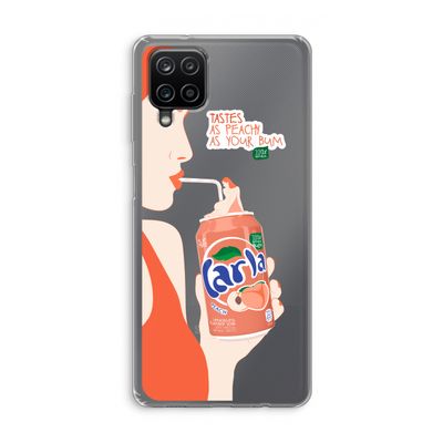 Peach please!: Samsung Galaxy A12 Transparant Hoesje