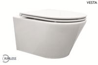 Sub Vesta rimless complete hangend toiletset diepspoel met Flatline 2.0-zitting, wit