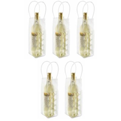 Wijnfles koeltas 25 x 10 cm - Set van 10x stuks - Handige koeltassen - voor wijnflessen / frisdrankf