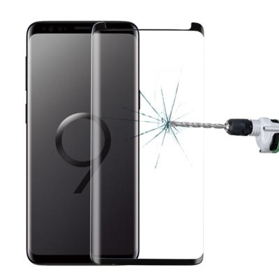 Voor Galaxy S9 9u oppervlaktehardheid 3D gebogen rand anti-kras niet-volledig scherm HD gehard glas Screen Protector (zwart)