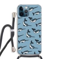 Narwhal: iPhone 12 Pro Max Transparant Hoesje met koord