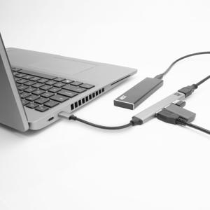 ACT Connectivity USB-C hub, 3x USB-A 2.0 en 1x USB-A 3.0 usb-hub