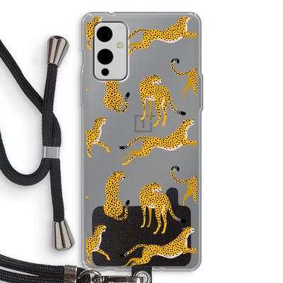 Luipaard: OnePlus 9 Transparant Hoesje met koord