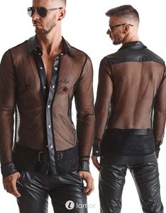 * RFP Tule heren blouse met wetlook, Cesare001