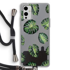 Tropische bladeren: OnePlus 9 Transparant Hoesje met koord