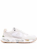 Premiata baskets à design à empiècements - Blanc