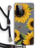 Sunflower and bees: Samsung Galaxy A72 5G Transparant Hoesje met koord