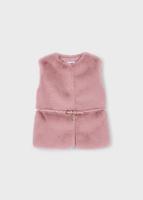 Mayoral winter vest meisjes - roze - met riem