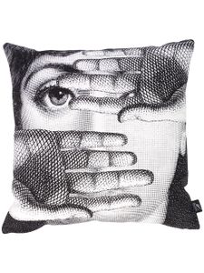 Fornasetti coussin Lina Cavalieri à design réversible - Blanc