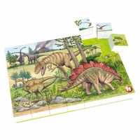 Hubelino Blokpuzzel Dinosaurus Wereld, 35st. - thumbnail