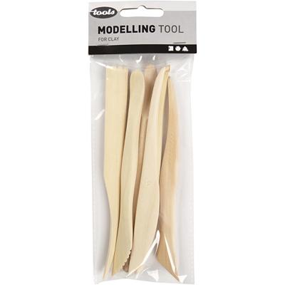 Creativ Company Modelleer gereedschapset hout, 6dlg.