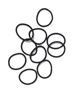 HEMA Haarelastiekjes Zwart- 10 Stuks (zwart)