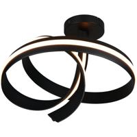 LED Plafondlamp - Cinque Cisenna - 1 Lichtpunt van 46 Watt - Dimbaar - Aanpasbare Lichtkleur - Mat Zwart - Metaal