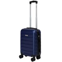 Cabine handbagage reis trolley koffer - zwenkwielen - 52 x 34 x 20 cm - 45 liter - blauw