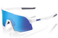 100% S3 Wit Bril - Blauwe gespiegelde lenzen 100% S3 Wit Bril - Blauwe gespiegelde lenzen