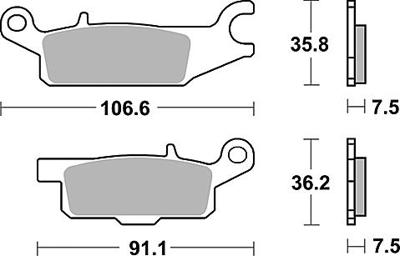 TRW Brake pad mcb 801 si sintered metal