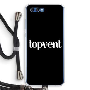 Topvent Zwart: Honor 10 Transparant Hoesje met koord