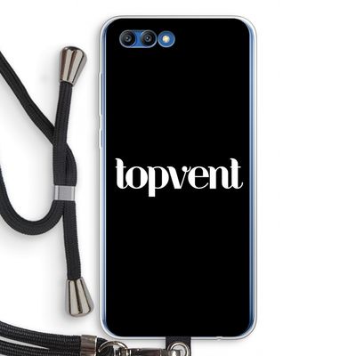 Topvent Zwart: Honor 10 Transparant Hoesje met koord
