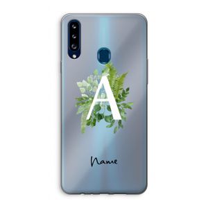 Green Brush: Samsung Galaxy A20s Transparant Hoesje
