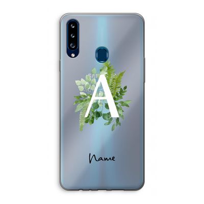 Green Brush: Samsung Galaxy A20s Transparant Hoesje