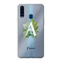 Green Brush: Samsung Galaxy A20s Transparant Hoesje