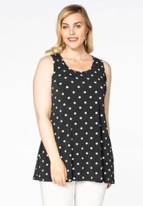 Yoek Singlet flare DOTS | Zwart | Maat 42/44