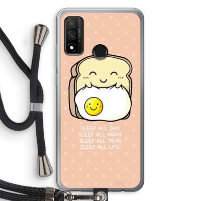 Sleep All Day: Huawei P Smart (2020) Transparant Hoesje met koord