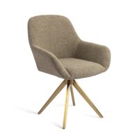 Jesper Home Eetkamerstoel 'Kushi' Turn Gold, Draaibaar, kleur Moss Meadow