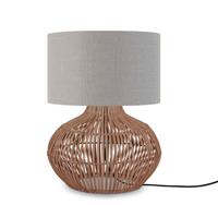 Tafellamp Kalahari - Lichtgrijs/Rotan - Ø32cm