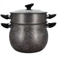 Couscoussier - MENASTYL - 6020033 - Marmereffect aluminium - 9 liter - Geschikt voor alle warmtebronnen inclusief inductie