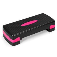 In Hoogte Verstelbare Aerobic Stepper Fitnesstrainer met Twee Treden van 10 cm en 15 cm Fitnesstrainer Zwart