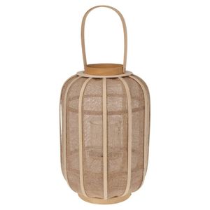 H&S Collection Hanglantaarn 28x40 cm rattan beige