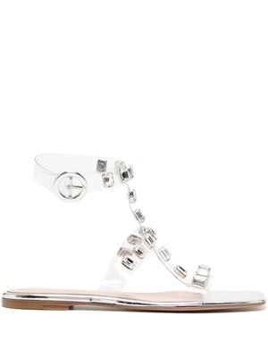 Gianvito Rossi sandales à ornements de cristaux - Argent