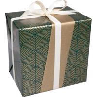 Cadeaupapier 30cm 100m 80gr/m Geo groen goud