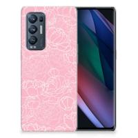 OPPO Find X3 Neo | TPU Case | White Flowers