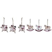 Kerst Decoratie Set DKD Home Decor Hout MDF (21 x 8,2 x 1,5 cm) (8 cm) (2 Stuks)