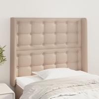 Hoofdbord met randen 103x16x118/128cm kunstleer cappuccinokleur
