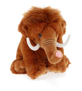 Keel Toys pluche Mammoet knuffeldier - bruin - zittend - 20 cm - Knuffeldier