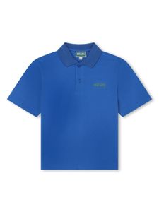 Kenzo Kids polo à logo imprimé - Bleu