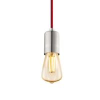 Eglo HanglampYorth pendel nikkel met rood snoer - 32523