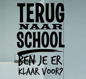 Terug naar school ben u er klaar voor raamsticker