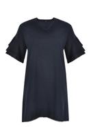 Yoek Jurk met volantmouwen | Blauw | Maat XL