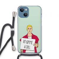 Gimme a call: iPhone 13 mini Transparant Hoesje met koord