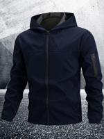 Bon&Bon Manfinity Homme Men's Blue Zippered Hoodie Jacket - Regular Fit Navy Blue / XL