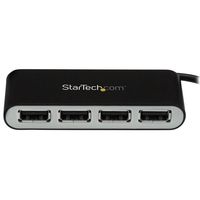StarTech.com ST4200MINI2 USB 2.0 480Mbit/s Zwart, Zilver hub & concentrator - thumbnail