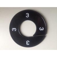 Maatring 9cm zwart/wit 3