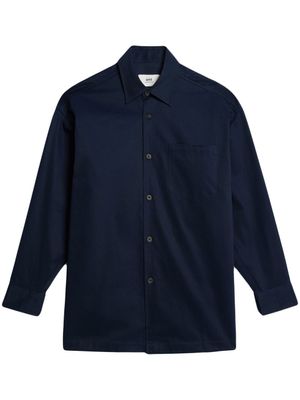 AMI Paris chemise à logo imprimé - Bleu